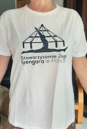 Koszulka z nadrukiem biała rozmiar L